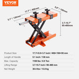 Automotive Lifts & Hoists: VEVOR Motorcycle Lift Scissor Jack Stand 1100 Lb with Saddle ATV Lift Dirt Bike