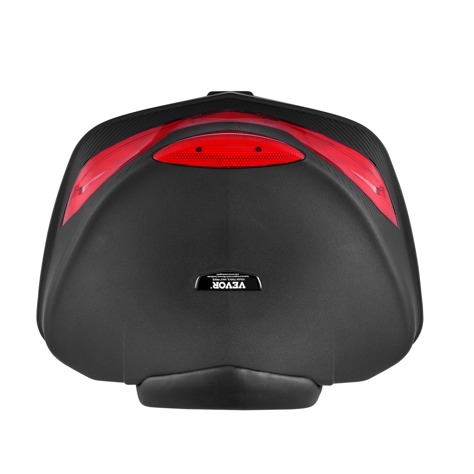 Automotive Decor: VEVOR 48L Motorcycle Top Case Universal Motorbike Tail with Reflective Panel