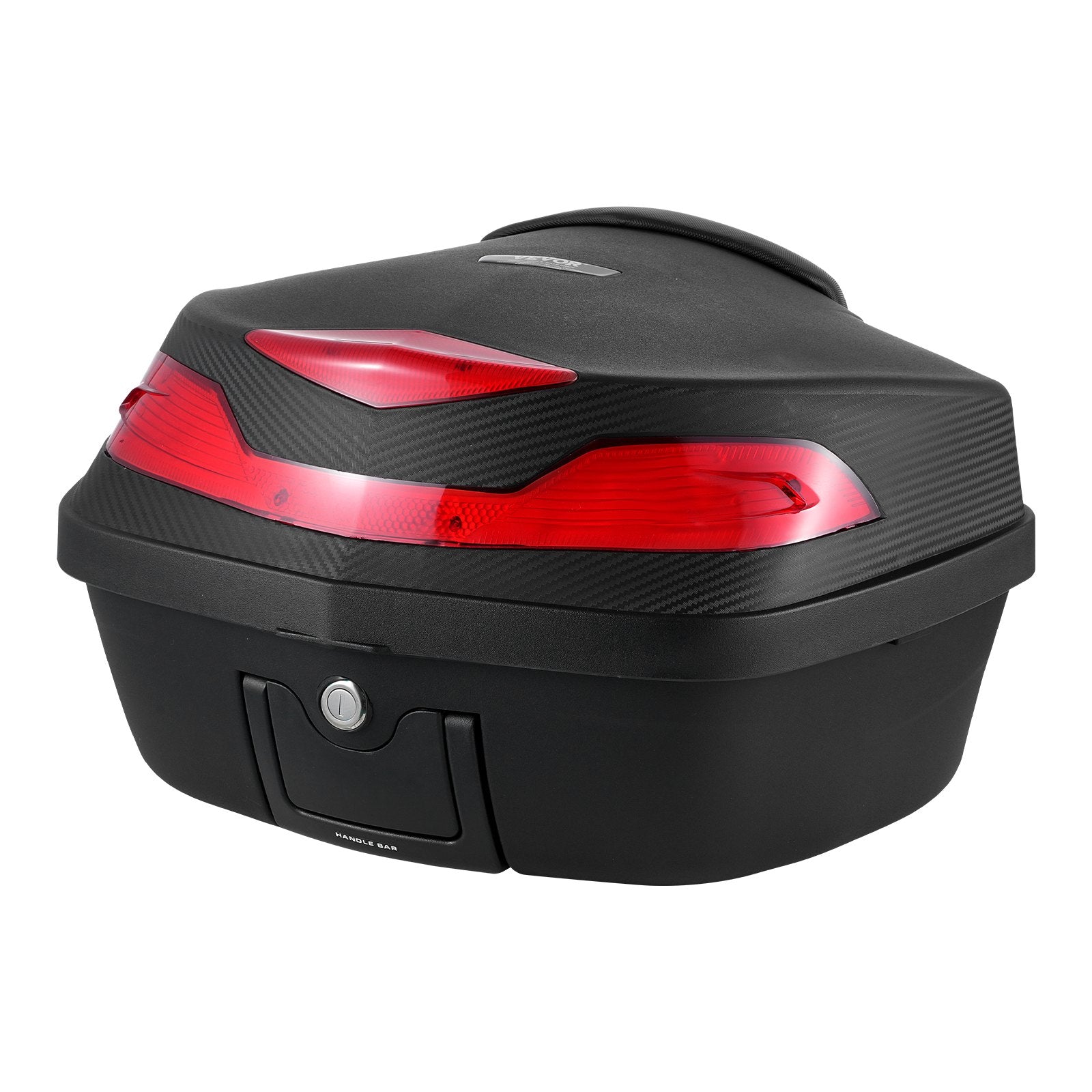 Automotive Decor: VEVOR 48L Motorcycle Top Case Universal Motorbike Tail with Reflective Panel