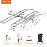 Bicycle Stands & Storage: VEVOR Motorcycle Carrier, 2-Bike 272.15KGS Aluminum Motorcycle Carrier Hitch Mount, Loading Ramp, Scooter Dirt Bike Trailer Hauler, Ratchet Straps and Stabilizer, for Car, Truck with 2" Hitch Receiver