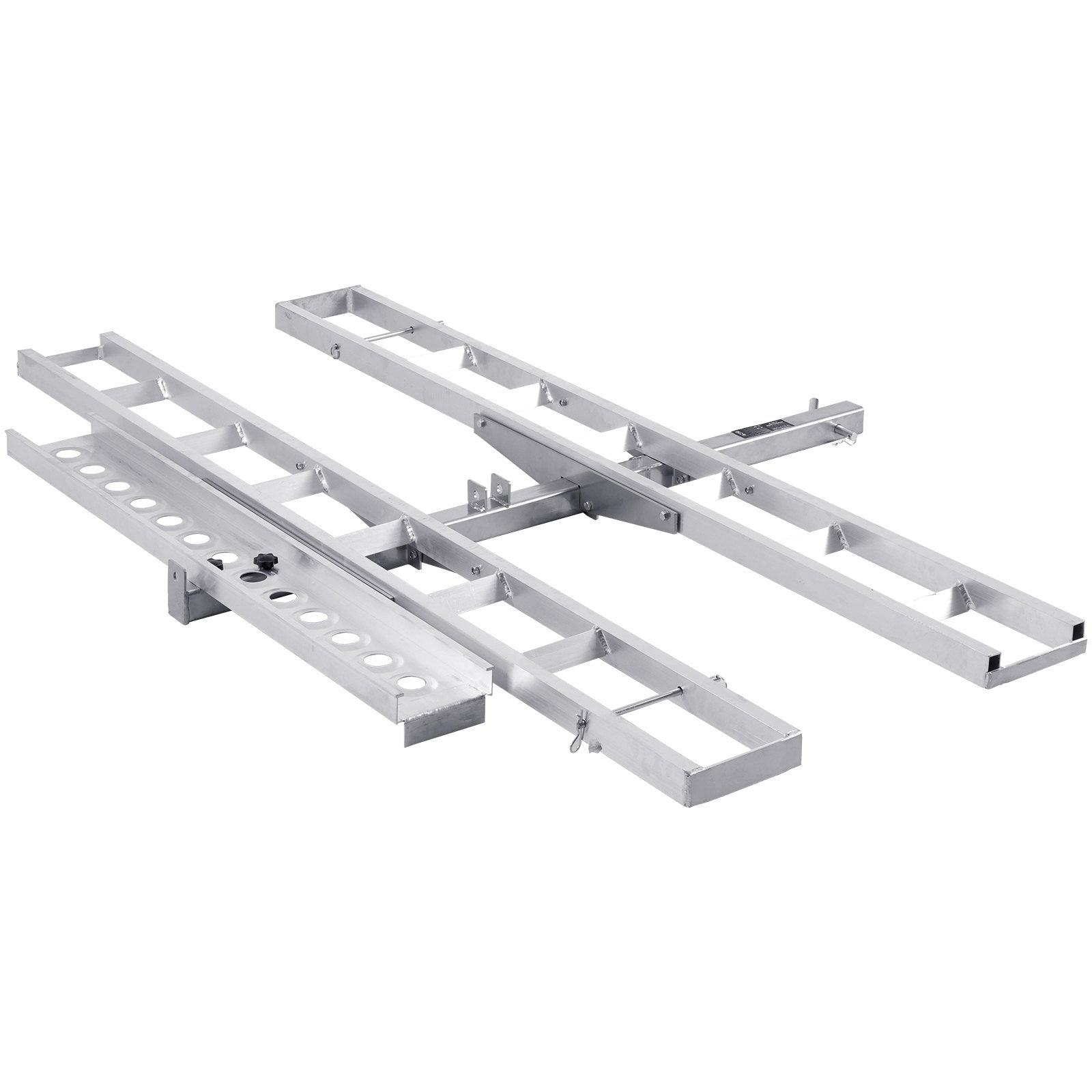 Motorcycle Carrier, 2-Bike 272.15KGS Aluminum Motorcycle Carrier Hitch Mount, Loading Ramp, Scooter Dirt Bike Trailer Hauler, Ratchet Straps and Stabilizer, for Car, Truck with 2" Hitch Receiver
