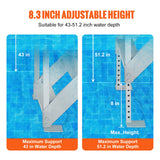 Boating Accessories: VEVOR Dock Ladder, 1.09 m-1.29 m Adjustable Height, 227 kg Load Capacity, Aluminum Alloy 6 Steps Pontoon Boat Ladder with Dual Handrails & Nonslip Mat, Ideal for Ship/Lake/Pool/Marine Boarding