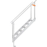 Boating Accessories: VEVOR Dock Ladder, 1.09 m-1.29 m Adjustable Height, 227 kg Load Capacity, Aluminum Alloy 6 Steps Pontoon Boat Ladder with Dual Handrails & Nonslip Mat, Ideal for Ship/Lake/Pool/Marine Boarding