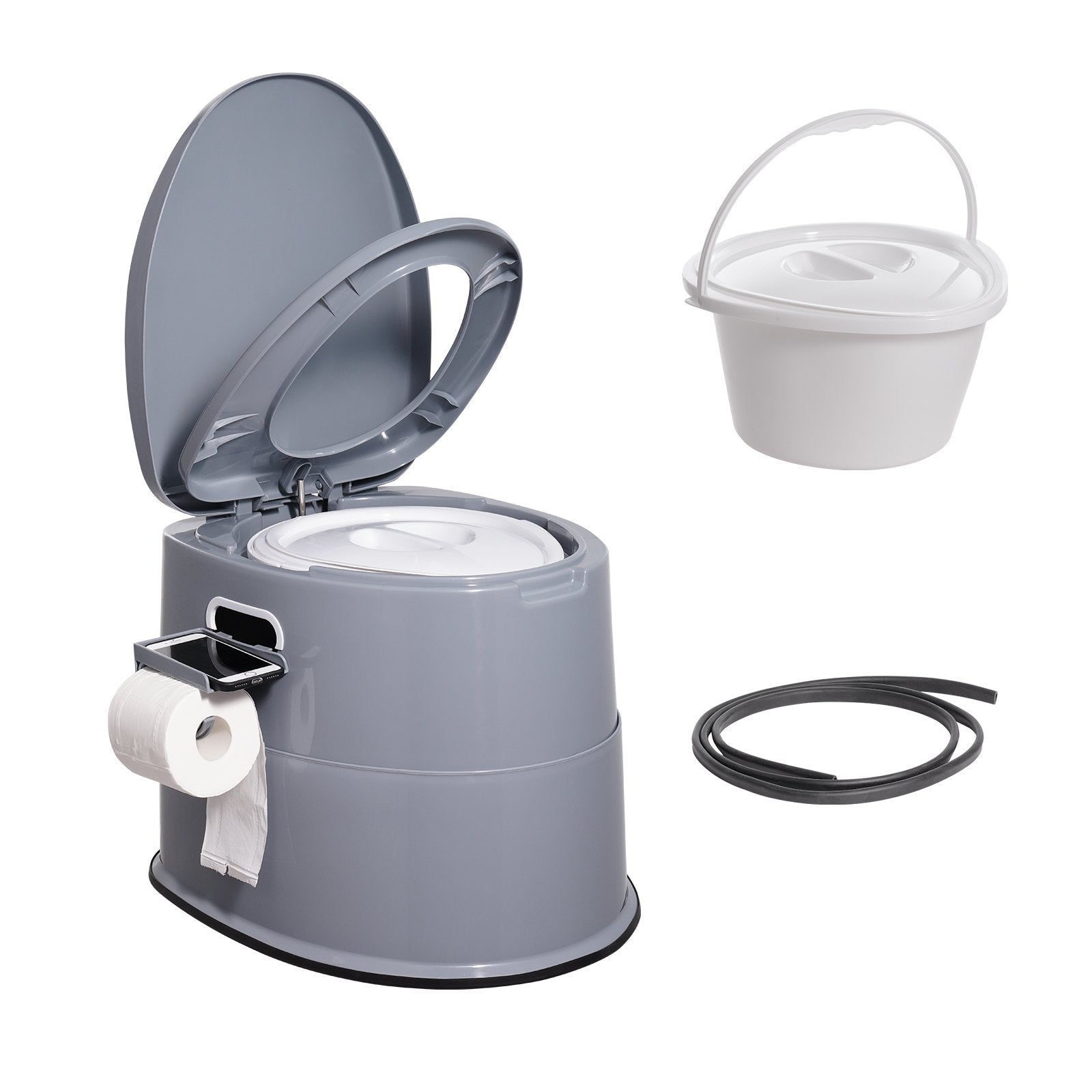 Toilets: VEVOR Portable Toilet for Camping, Porta Potty with 5L Detachable Inner Bucket & Removable Paper Holder, Commode with Dual Lids, Travel Toilet for Adults Kids Outdoor Camping Car Long Road Trips