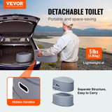 Toilets: VEVOR Portable Toilet for Camping, Porta Potty with 5L Detachable Inner Bucket & Removable Paper Holder, Commode with Dual Lids, Travel Toilet for Adults Kids Outdoor Camping Car Long Road Trips