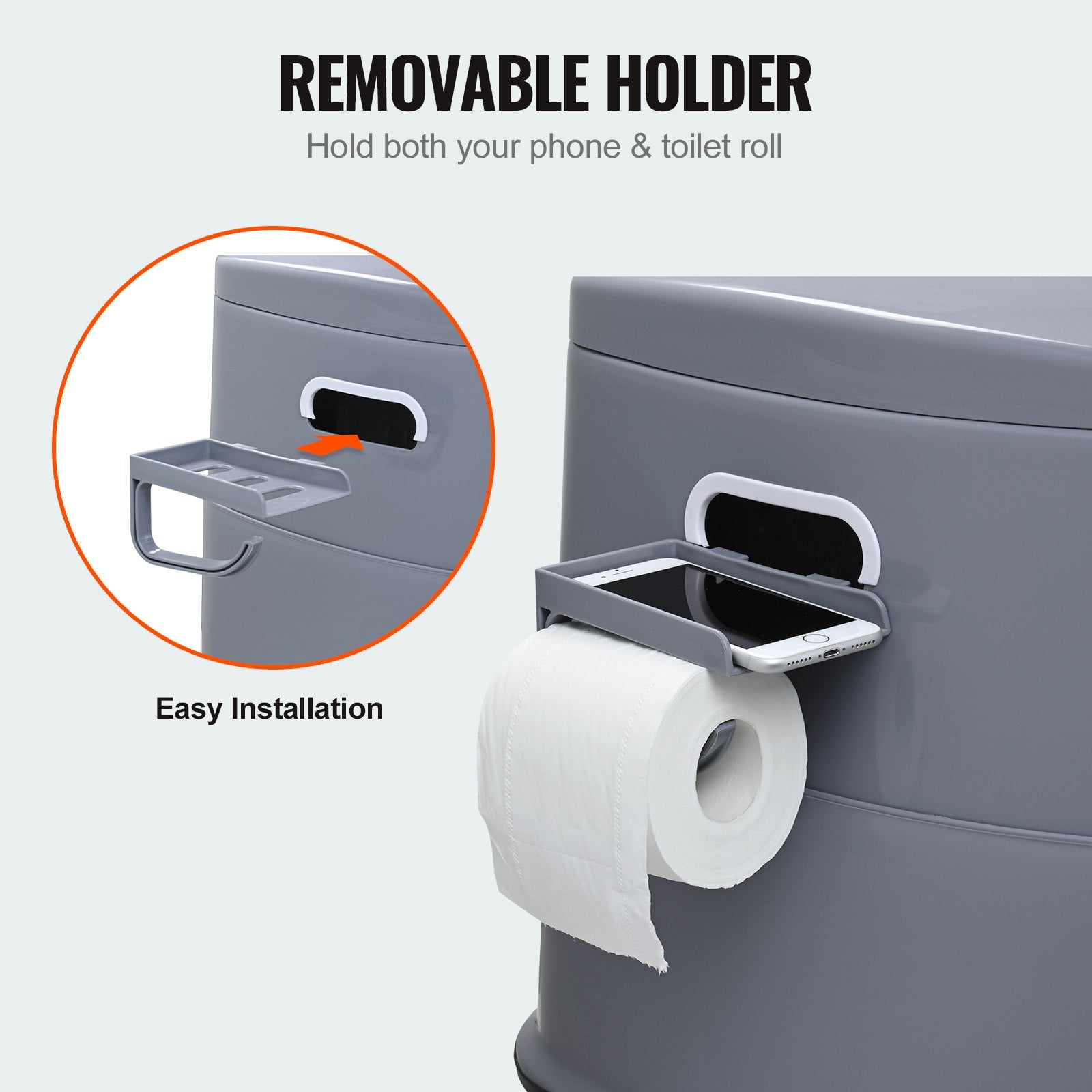 Toilets: VEVOR Portable Toilet for Camping, Porta Potty with 5L Detachable Inner Bucket & Removable Paper Holder, Commode with Dual Lids, Travel Toilet for Adults Kids Outdoor Camping Car Long Road Trips