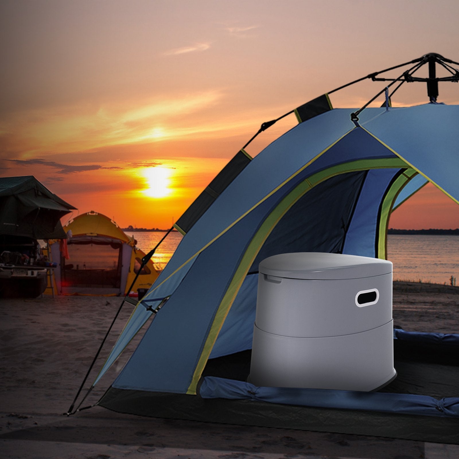 Toilets: VEVOR Portable Toilet for Camping, Porta Potty with 5L Detachable Inner Bucket & Removable Paper Holder, Commode with Dual Lids, Travel Toilet for Adults Kids Outdoor Camping Car Long Road Trips