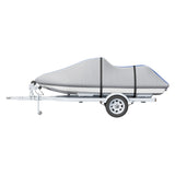 Boating Accessories: VEVOR Jet Ski Cover 320-342 cm Trailerable Waterproof PWC Cover, Heavy-duty 600D Marine Grade PU Oxford Fabric, UV Resistant Seadoo Cover with Buckle Straps, Personal Watercraft Covers, Grey+Blue