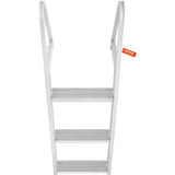Ladders & Scaffolding: VEVOR Dock Ladder, Removable 3 Steps, 159 kg Load Capacity, Aluminum Alloy Pontoon Boat Ladder with 101.6 mm Wide Step & Nonslip Rubber Mat, Easy to Install for Ship/Lake/Pool/Marine Boarding
