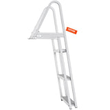 Ladders & Scaffolding: VEVOR Dock Ladder, Removable 3 Steps, 159 kg Load Capacity, Aluminum Alloy Pontoon Boat Ladder with 101.6 mm Wide Step & Nonslip Rubber Mat, Easy to Install for Ship/Lake/Pool/Marine Boarding