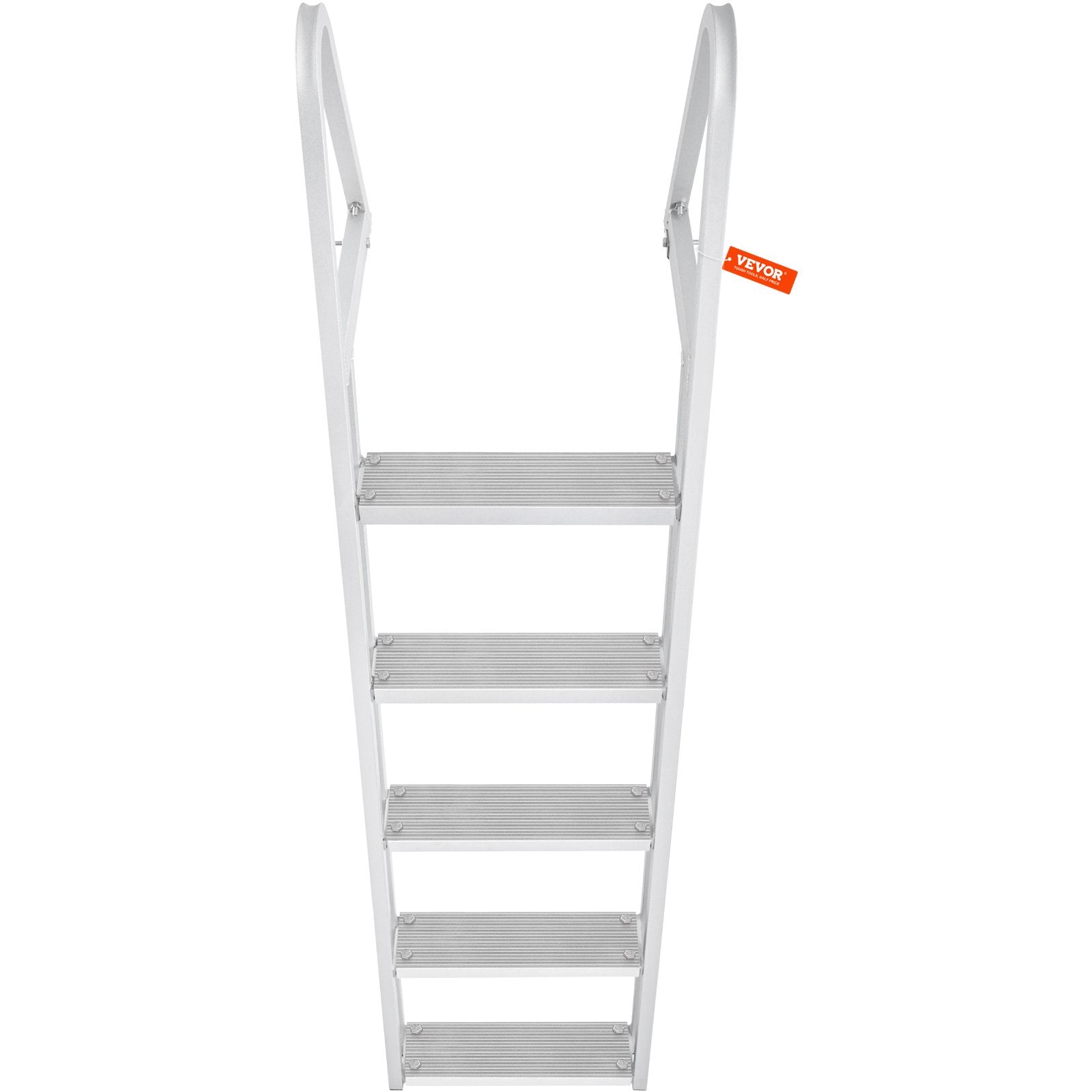 Removable Dock Ladder 5 Steps, 159 kg Load Capacity, Pontoon Boat Ladder with 4'' Wide Step & Nonslip Design for Ship/Lake/Pool/Marine Boarding