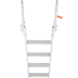 Ladders & Scaffolding: VEVOR Dock Ladder Flip Up 4 Steps, 159 kg Load Capacity, Aluminum Pontoon Boat Ladder with 4" Wide Step & Nonslip Mat,Swimm Step Ladder for Ship/Lake/Pool/Marine Boarding