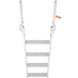 Ladders & Scaffolding: VEVOR Dock Ladder Flip Up 4 Steps, 159 kg Load Capacity, Aluminum Pontoon Boat Ladder with 4" Wide Step & Nonslip Mat,Swimm Step Ladder for Ship/Lake/Pool/Marine Boarding