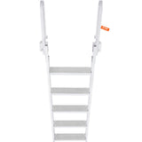 Ladders & Scaffolding: VEVOR Dock Ladder Flip Up 5 Steps, 350lbs Load Capacity, Aluminum Pontoon Boat Ladder with 4" Wide Step & Nonslip Rubber Mat,Swimm Step Ladder for Ship/Lake/Pool/Marine Boarding