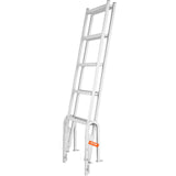 Ladders & Scaffolding: VEVOR Dock Ladder Flip Up 5 Steps, 350lbs Load Capacity, Aluminum Pontoon Boat Ladder with 4" Wide Step & Nonslip Rubber Mat,Swimm Step Ladder for Ship/Lake/Pool/Marine Boarding