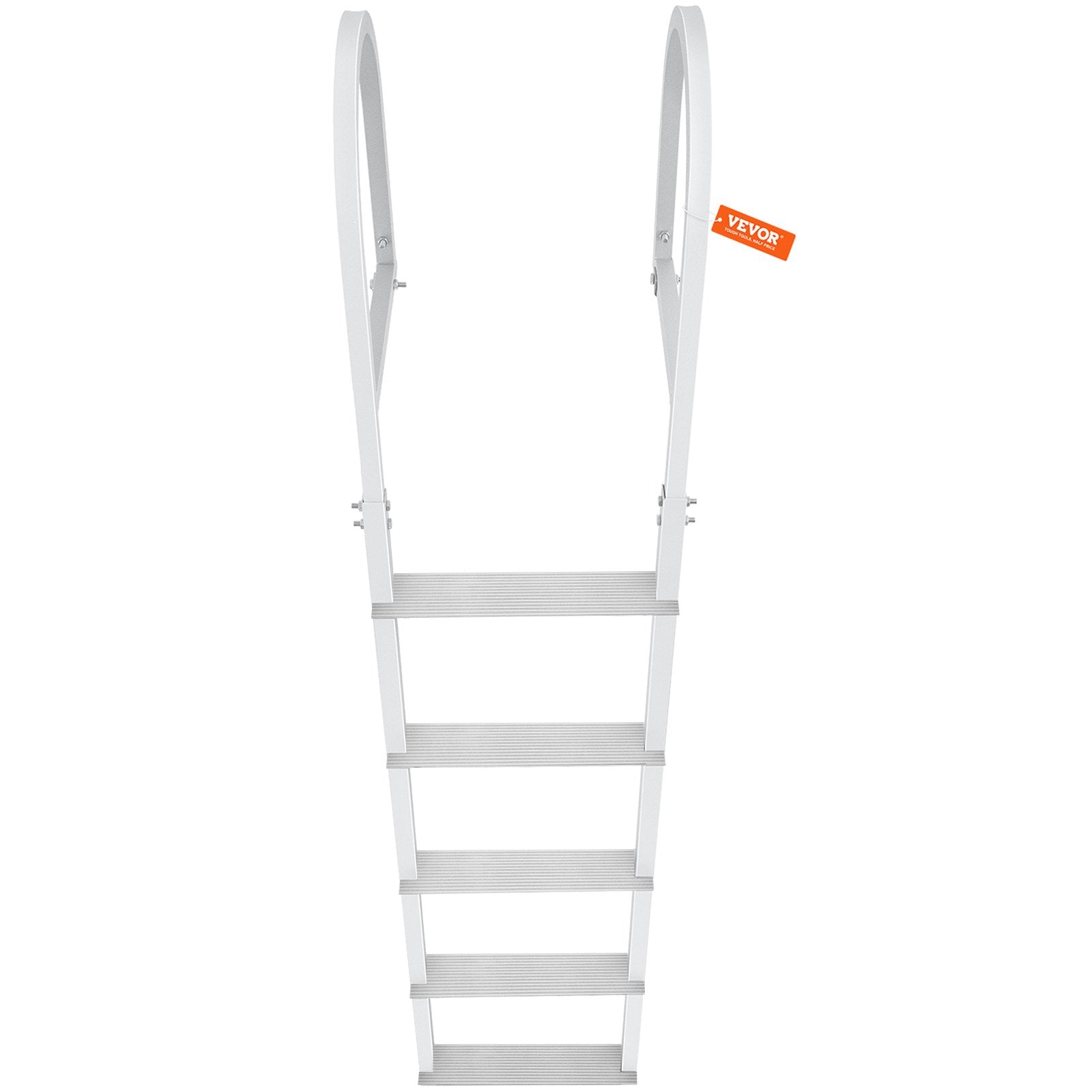 Boating Accessories: VEVOR Dock Ladder, Removable 5 Steps, 227 kgs Load Capacity, Aluminum Alloy Pontoon Boat Ladder with 3.1'' Wide Step & Nonslip Rubber Mat, Easy to Install for Ship/Lake/Pool/Marine Boarding
