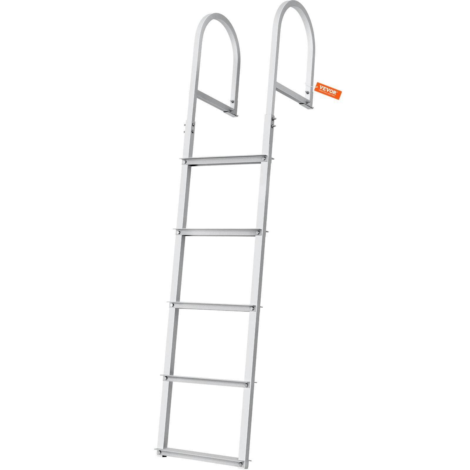 Boating Accessories: VEVOR Dock Ladder, Removable 5 Steps, 227 kgs Load Capacity, Aluminum Alloy Pontoon Boat Ladder with 3.1'' Wide Step & Nonslip Rubber Mat, Easy to Install for Ship/Lake/Pool/Marine Boarding