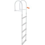 Boating Accessories: VEVOR Dock Ladder, Removable 5 Steps, 227 kgs Load Capacity, Aluminum Alloy Pontoon Boat Ladder with 3.1'' Wide Step & Nonslip Rubber Mat, Easy to Install for Ship/Lake/Pool/Marine Boarding