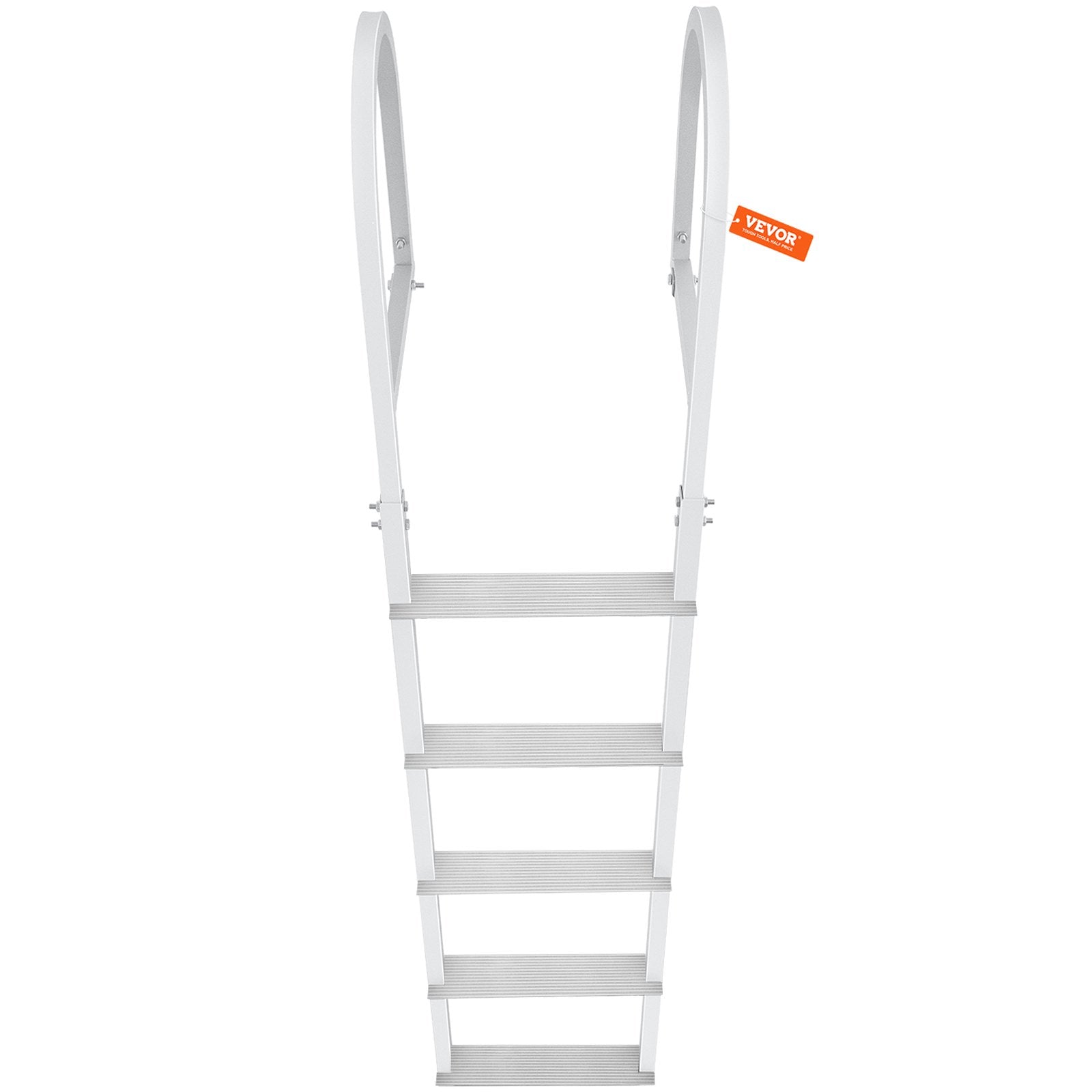 Boating Accessories: VEVOR Dock Ladder, Removable 5 Steps, 227 kgs Load Capacity, Aluminum Alloy Pontoon Boat Ladder with 3.1'' Wide Step & Nonslip Rubber Mat, Easy to Install for Ship/Lake/Pool/Marine Boarding