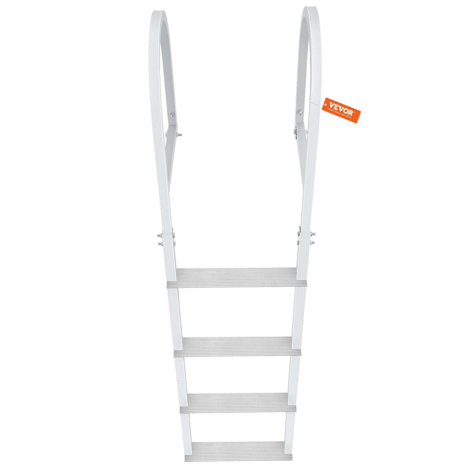 Audio Speakers: VEVOR Dock Ladder, Removable 4 Steps, 500 lbs Load Capacity, Aluminum Alloy Pontoon Boat Ladder with 3.1'' Wide Step & Nonslip Rubber Mat, Easy to Install for Ship/Lake/Pool/Marine Boarding