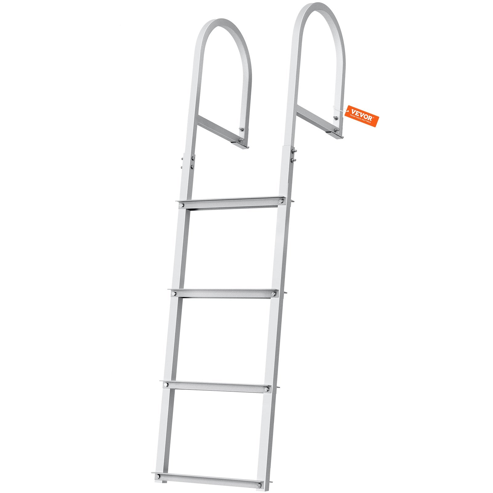 Audio Speakers: VEVOR Dock Ladder, Removable 4 Steps, 500 lbs Load Capacity, Aluminum Alloy Pontoon Boat Ladder with 3.1'' Wide Step & Nonslip Rubber Mat, Easy to Install for Ship/Lake/Pool/Marine Boarding