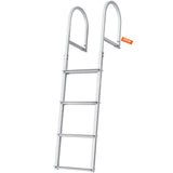 Audio Speakers: VEVOR Dock Ladder, Removable 4 Steps, 500 lbs Load Capacity, Aluminum Alloy Pontoon Boat Ladder with 3.1'' Wide Step & Nonslip Rubber Mat, Easy to Install for Ship/Lake/Pool/Marine Boarding