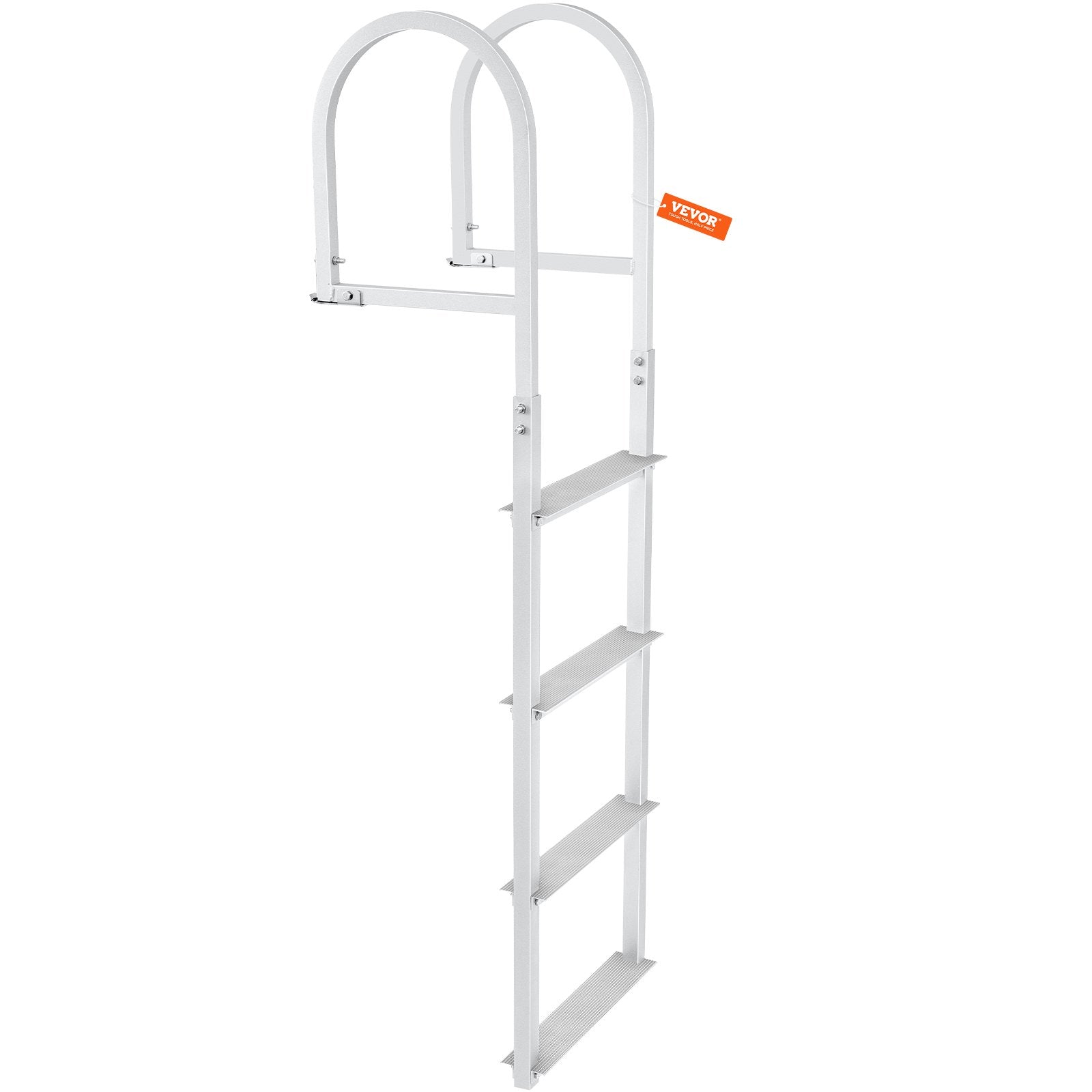 Audio Speakers: VEVOR Dock Ladder, Removable 4 Steps, 500 lbs Load Capacity, Aluminum Alloy Pontoon Boat Ladder with 3.1'' Wide Step & Nonslip Rubber Mat, Easy to Install for Ship/Lake/Pool/Marine Boarding