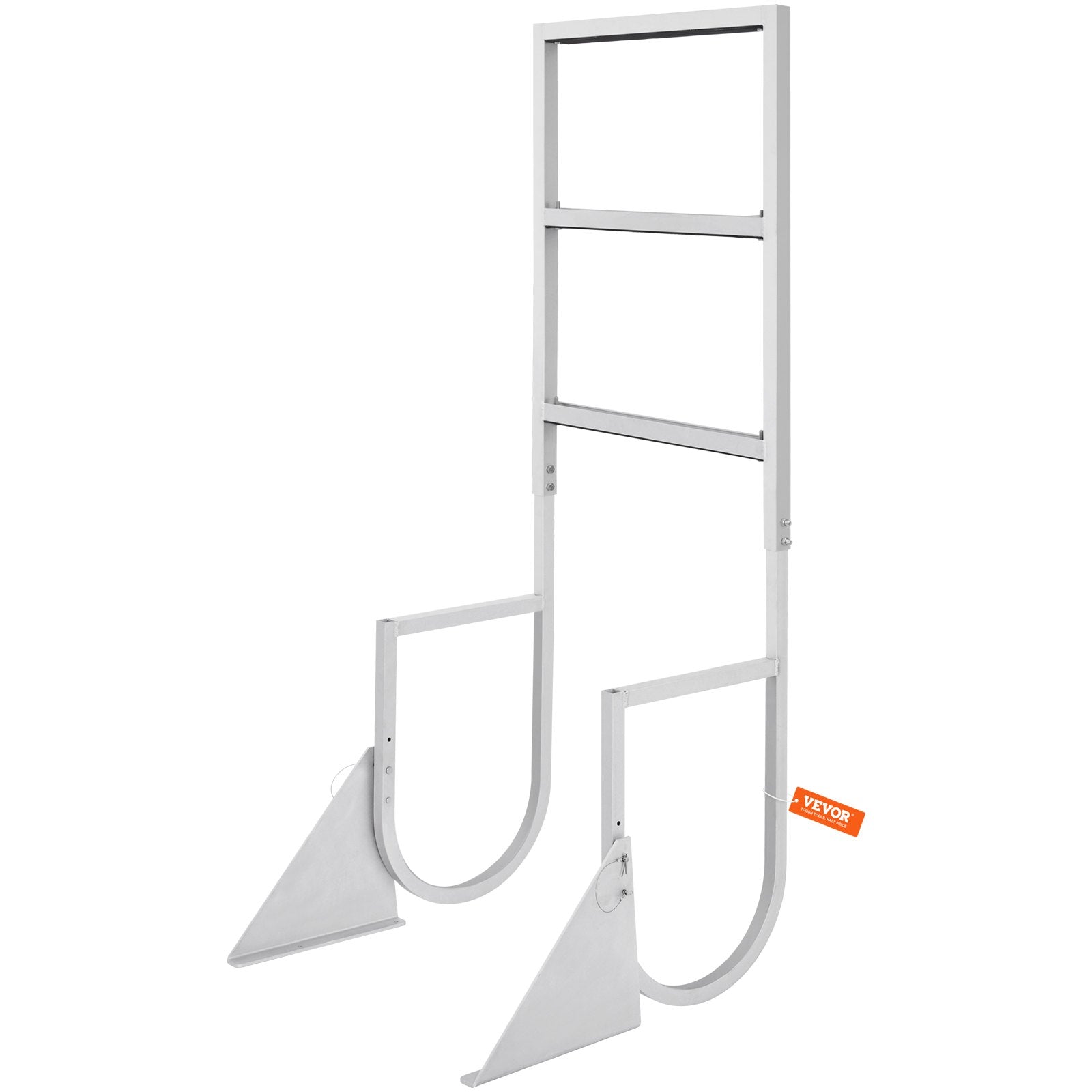 Ladders & Scaffolding: VEVOR Dock Ladder, Flip-Up 3 Steps, 159 kg Load Capacity, Aluminum Alloy Pontoon Boat Ladder with 50.8 mm Wide Step & Nonslip Rubber Mat, Easy to Install for Ship/Lake/Pool/Marine Boarding