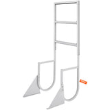 Ladders & Scaffolding: VEVOR Dock Ladder, Flip-Up 3 Steps, 159 kg Load Capacity, Aluminum Alloy Pontoon Boat Ladder with 50.8 mm Wide Step & Nonslip Rubber Mat, Easy to Install for Ship/Lake/Pool/Marine Boarding