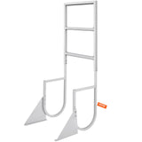 Ladders & Scaffolding: VEVOR Dock Ladder, Flip-Up 3 Steps, 159 kg Load Capacity, Aluminum Alloy Pontoon Boat Ladder with 50.8 mm Wide Step & Nonslip Rubber Mat, Easy to Install for Ship/Lake/Pool/Marine Boarding