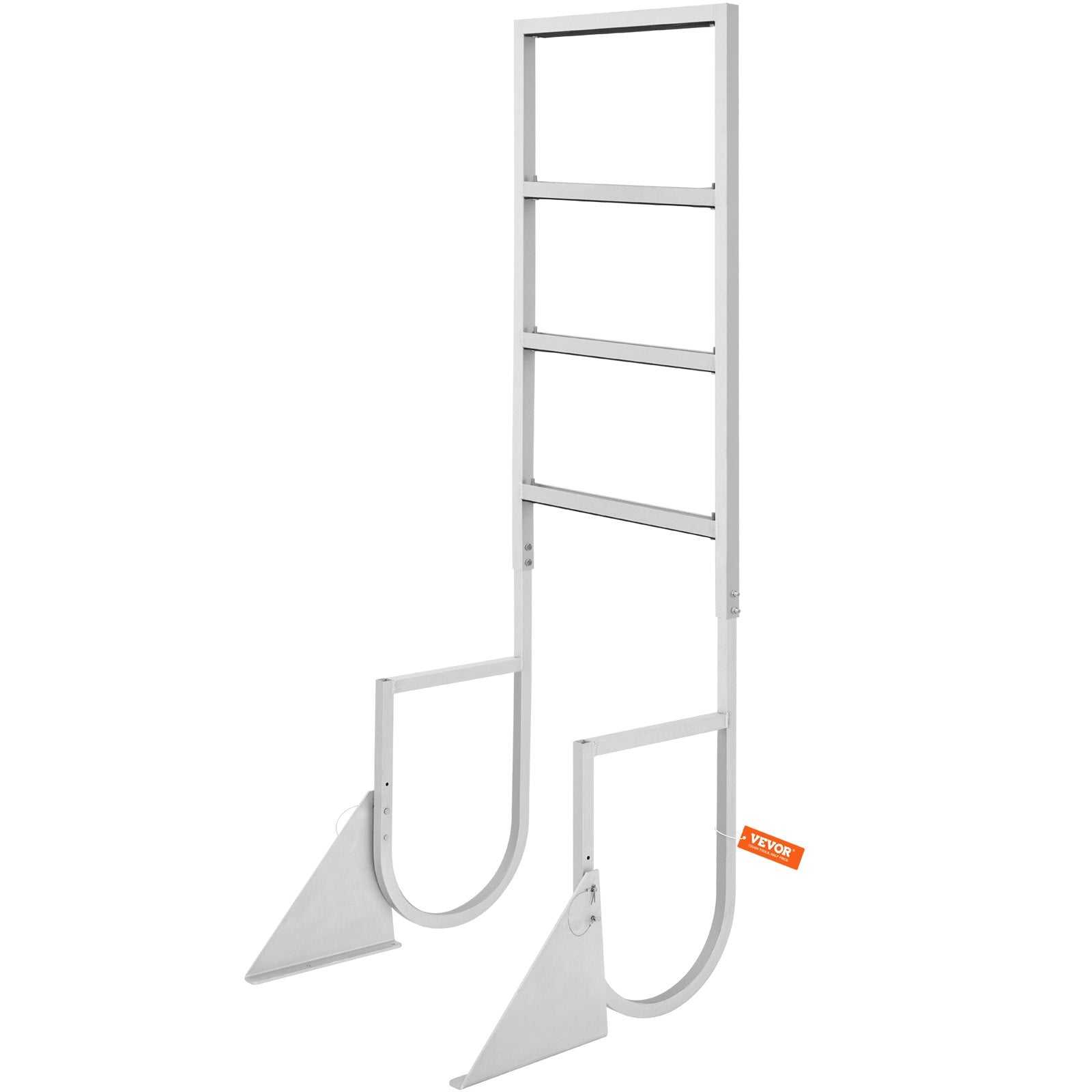 Boating Accessories: VEVOR Dock Ladder, Flip-Up 4 Steps, 159 kg Load Capacity, Aluminum Alloy Pontoon Boat Ladder with 50.8 mm Wide Step & Nonslip Rubber Mat, Easy to Install for Ship/Lake/Pool/Marine Boarding