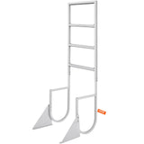 Boating Accessories: VEVOR Dock Ladder, Flip-Up 4 Steps, 159 kg Load Capacity, Aluminum Alloy Pontoon Boat Ladder with 50.8 mm Wide Step & Nonslip Rubber Mat, Easy to Install for Ship/Lake/Pool/Marine Boarding