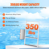 Boating Accessories: VEVOR Dock Ladder, Flip-Up 4 Steps, 159 kg Load Capacity, Aluminum Alloy Pontoon Boat Ladder with 50.8 mm Wide Step & Nonslip Rubber Mat, Easy to Install for Ship/Lake/Pool/Marine Boarding