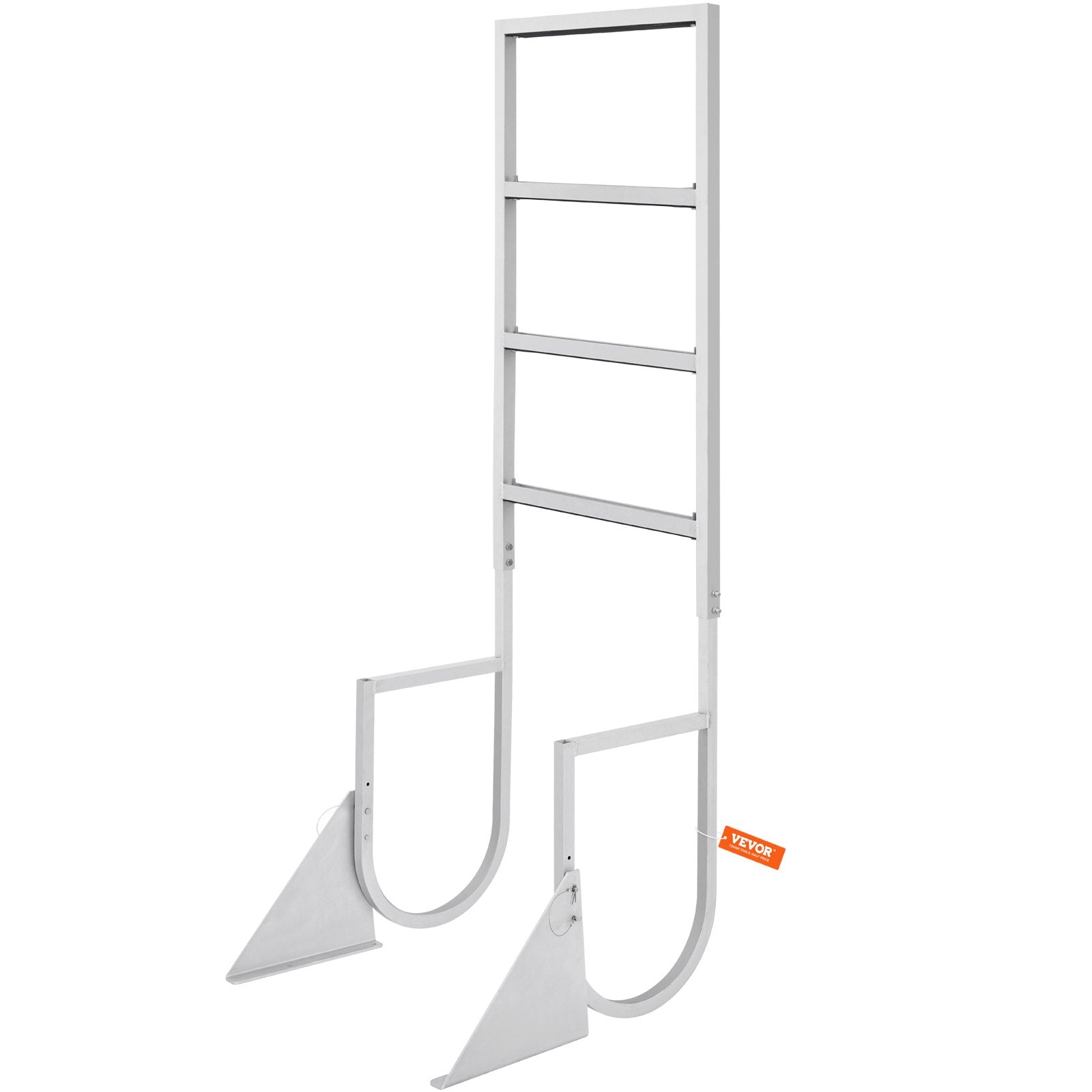 Boating Accessories: VEVOR Dock Ladder, Flip-Up 4 Steps, 159 kg Load Capacity, Aluminum Alloy Pontoon Boat Ladder with 50.8 mm Wide Step & Nonslip Rubber Mat, Easy to Install for Ship/Lake/Pool/Marine Boarding