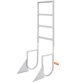 Boating Accessories: VEVOR Dock Ladder, Flip-Up 4 Steps, 159 kg Load Capacity, Aluminum Alloy Pontoon Boat Ladder with 50.8 mm Wide Step & Nonslip Rubber Mat, Easy to Install for Ship/Lake/Pool/Marine Boarding