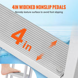 Boating Accessories: VEVOR Dock Ladder, Retractable 5 Steps, 350 lbs Load Capacity, Aluminum Alloy Pontoon Boat Ladder with 66.9''-78.9'' Adjustable Height, 4'' Wide Step & Mat, for Ship/Lake/Pool/Marine Boarding