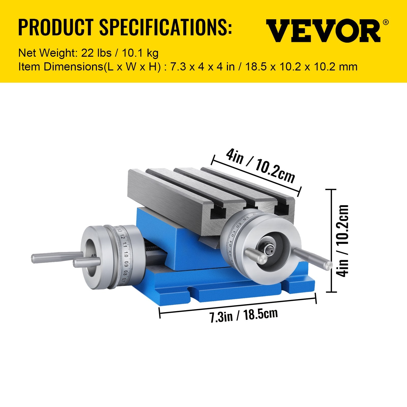 Hand Tools: VEVOR Milling Machine Cross Slide Worktable 4''x7.3'' 2 Axis Compound Precision