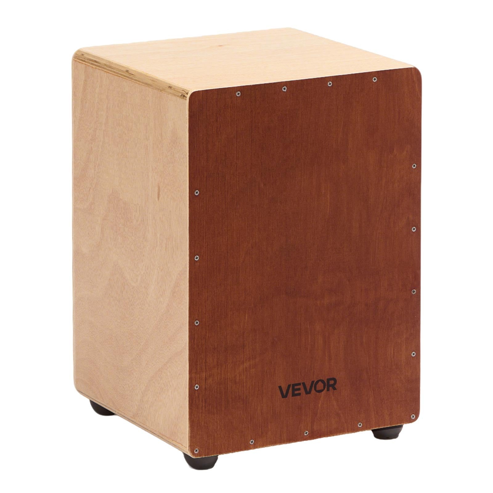 Drums: VEVOR Cajon Box Drum, with Internal Snare Wires, Lightweight Wooden Percussion Box, Portable Birch Wood Drum Musical Instrument with Silicone Feet, for Beginners and Professionals, 305 x 305 x 430 mm
