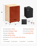 Drums: VEVOR Cajon Box Drum, with Internal Guitar Strings, Lightweight Wooden Percussion Box, Portable Birch Wood Drum Musical Instrument with Travel Bag, for Beginners and Professionals, 305 x 305 x 430 mm