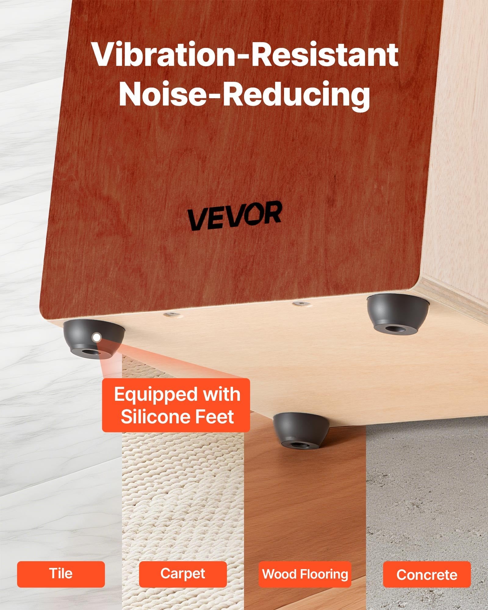 Cajon Box Drum, with Internal Guitar Strings, Lightweight Wooden Percussion Box, Portable Birch Wood Drum Musical Instrument with Silicone Feet, for Beginner & Professional, 305 x 305 x 430 mm