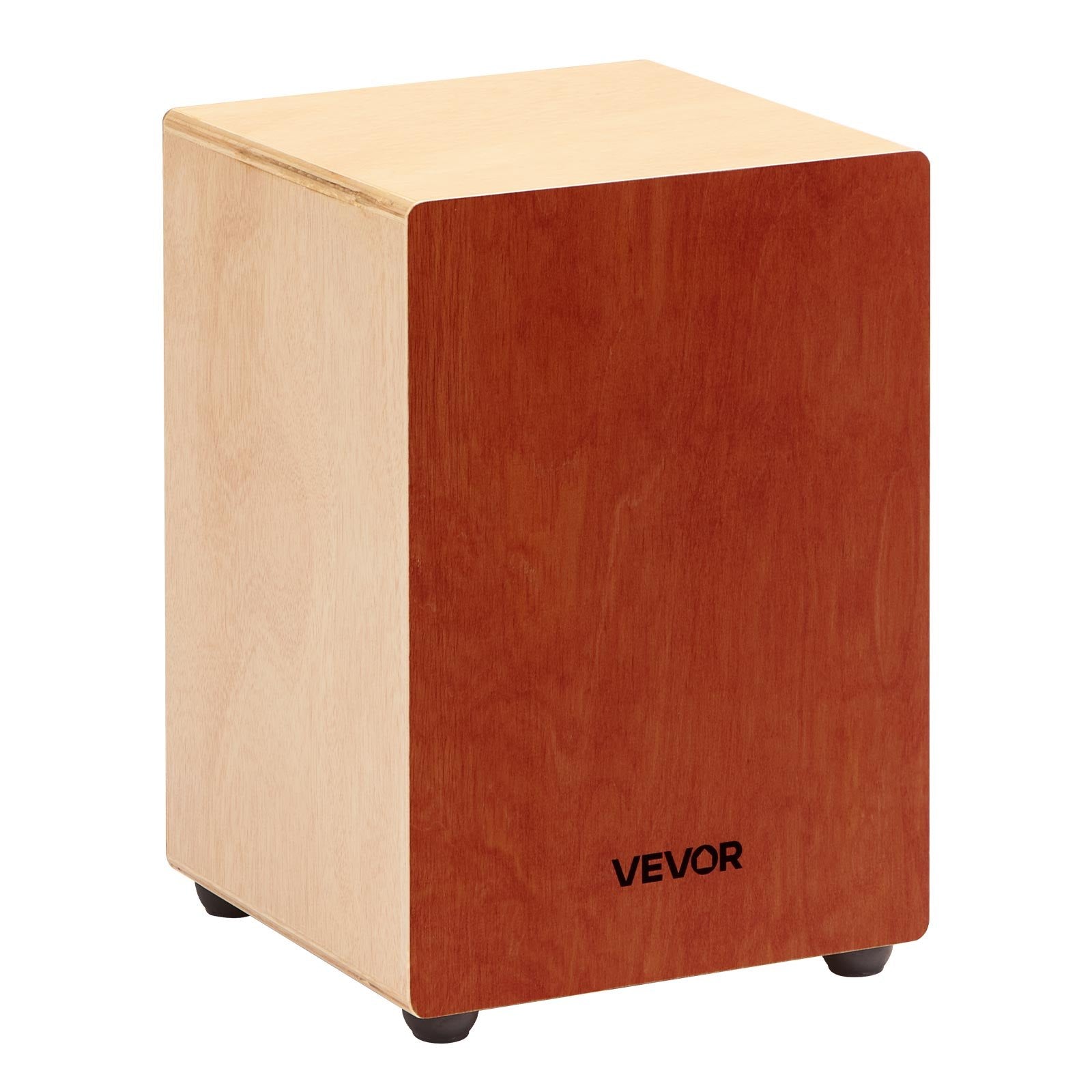 Cajon Box Drum, with Internal Guitar Strings, Lightweight Wooden Percussion Box, Portable Birch Wood Drum Musical Instrument with Silicone Feet, for Beginner & Professional, 305 x 305 x 430 mm
