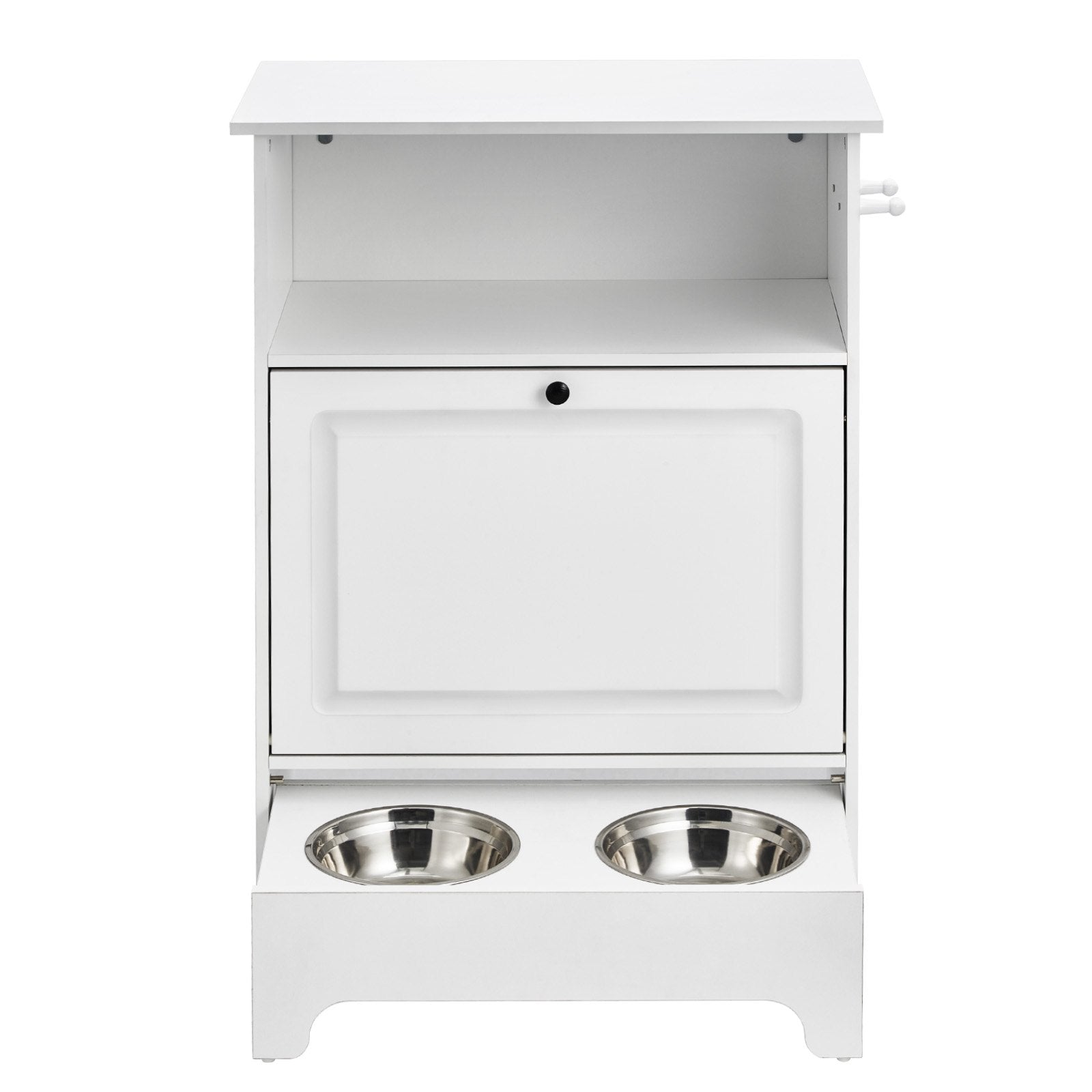 Dog Bowls, Feeders & Waterers: VEVOR Pet Feeding Station w/ 2 Elevated Dog Bowls Dog Food & Toy Storage Cabinet