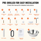Dog Bowls, Feeders & Waterers: VEVOR Pet Feeding Station w/ 2 Elevated Dog Bowls Dog Food & Toy Storage Cabinet