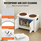 Dog Bowls, Feeders & Waterers: VEVOR Pet Feeding Station w/ 2 Elevated Dog Bowls Dog Food & Toy Storage Cabinet