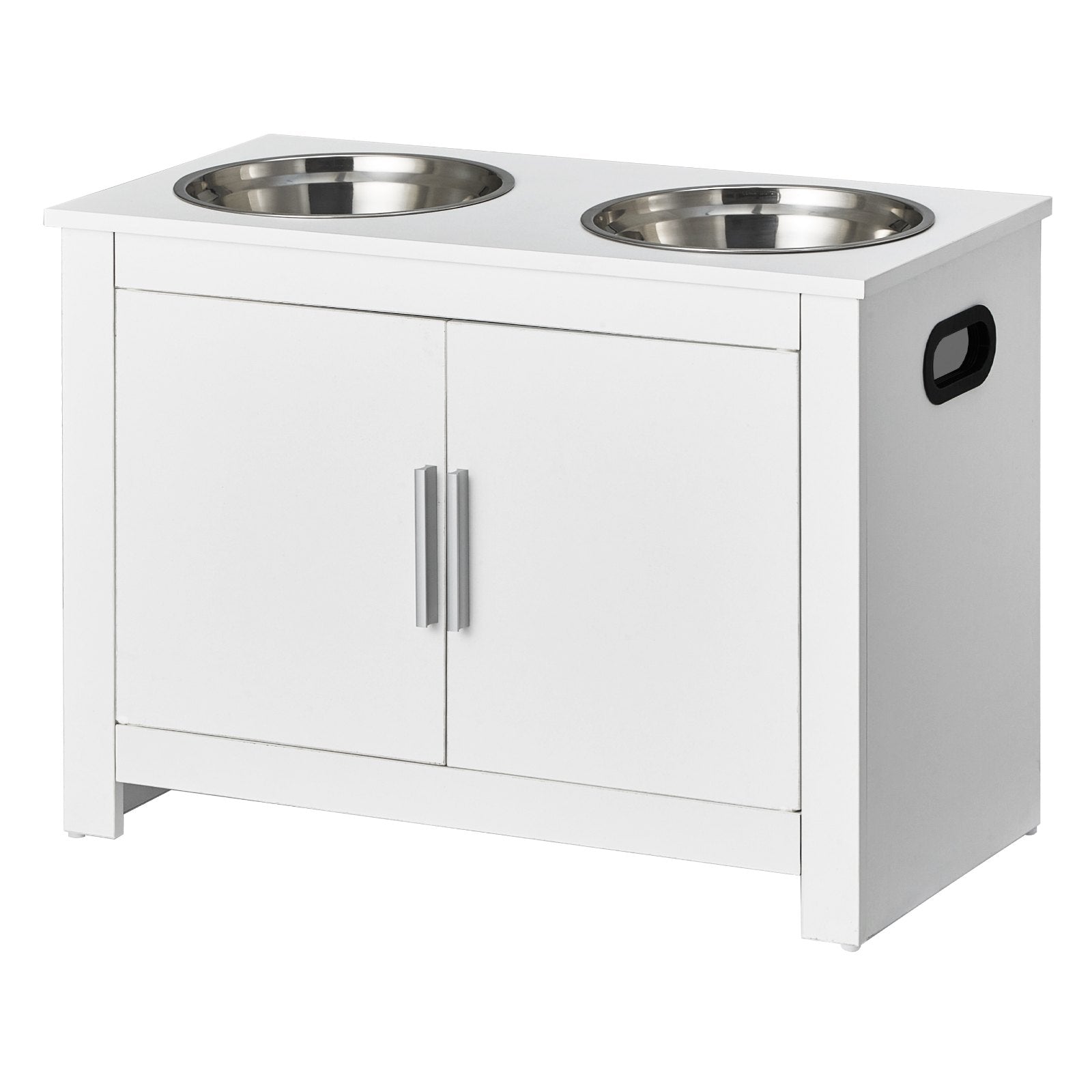 Dog Bowls, Feeders & Waterers: VEVOR Pet Feeding Station w/ 2 Elevated Dog Bowls Dog Food & Toy Storage Cabinet
