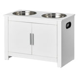 Dog Bowls, Feeders & Waterers: VEVOR Pet Feeding Station w/ 2 Elevated Dog Bowls Dog Food & Toy Storage Cabinet