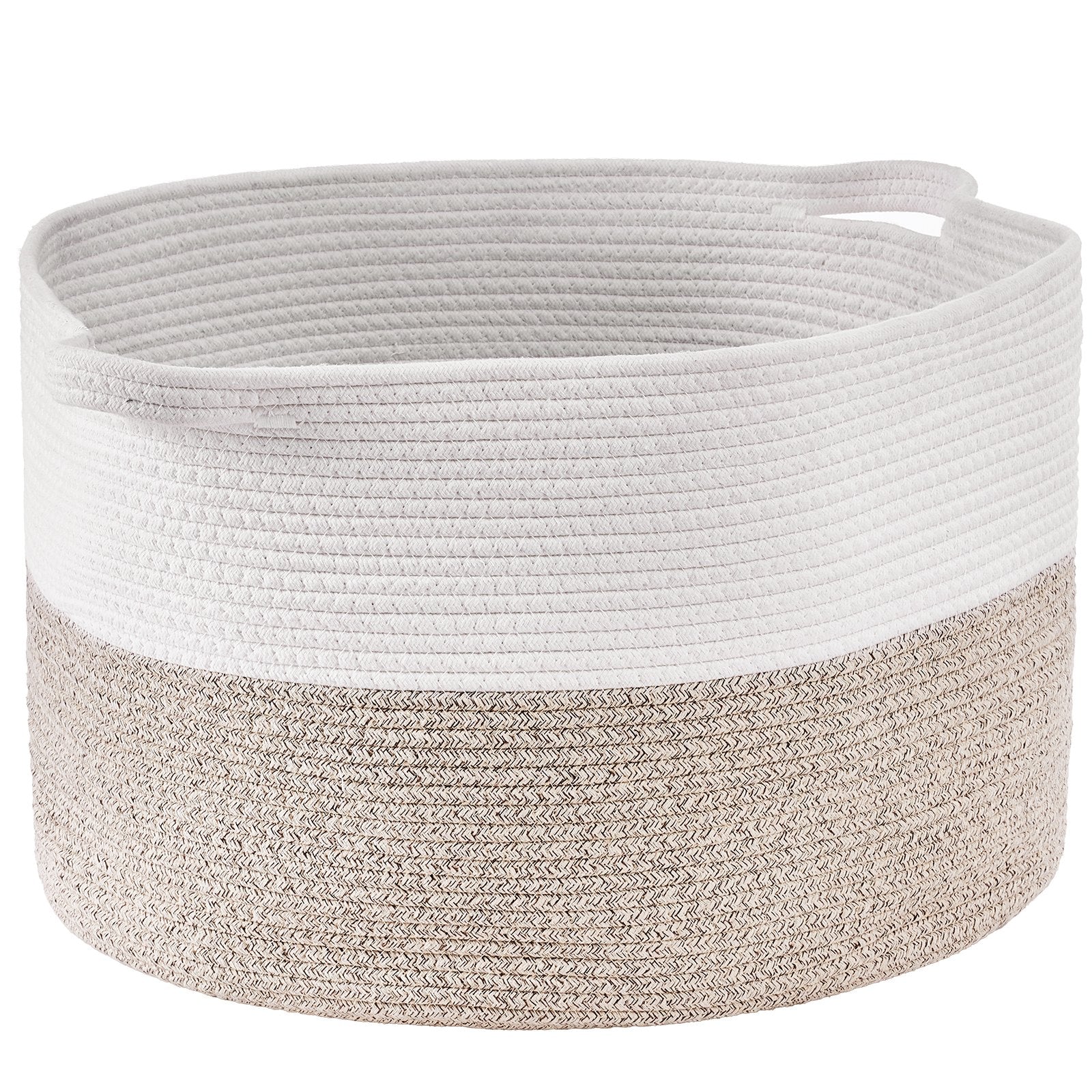 Blankets & Throws: VEVOR Cotton Rope Storage Basket 87L Woven Blanket Basket 20 x 20 x 14 in