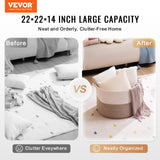 Blankets & Throws: VEVOR Cotton Rope Storage Basket 87L Woven Blanket Basket 20 x 20 x 14 in