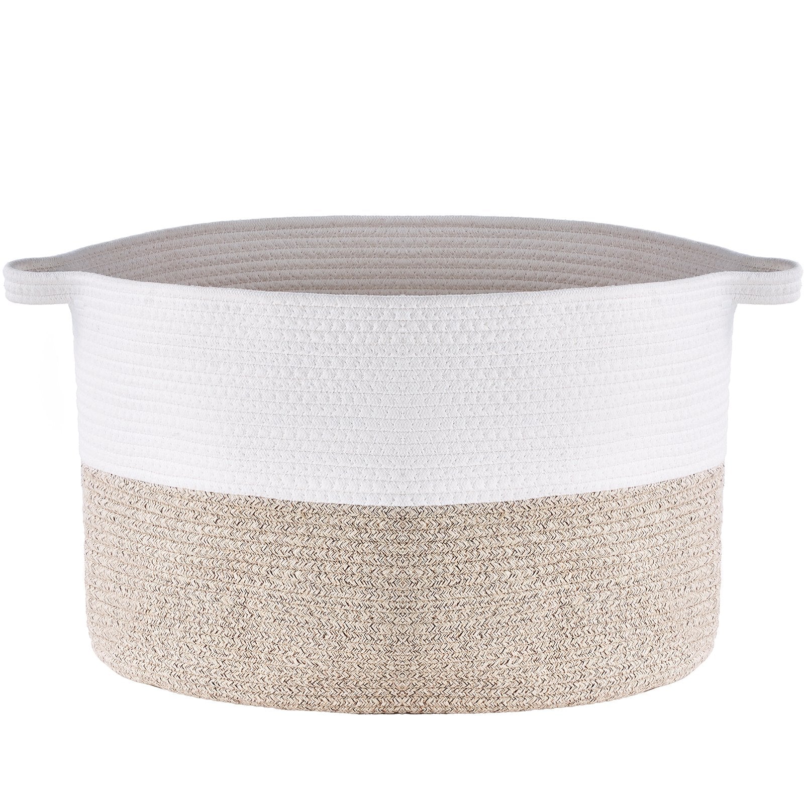 Blankets & Throws: VEVOR Cotton Rope Storage Basket 87L Woven Blanket Basket 20 x 20 x 14 in