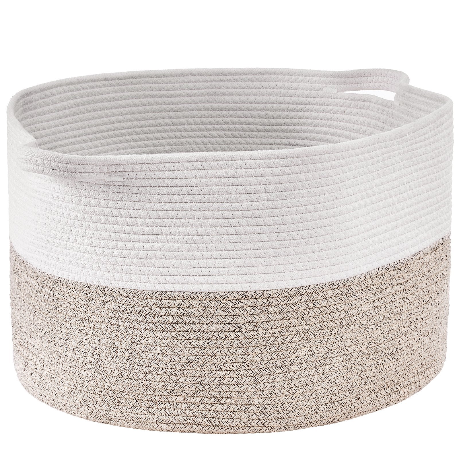 Blankets & Throws: VEVOR Cotton Rope Storage Basket 87L Woven Blanket Basket 20 x 20 x 14 in